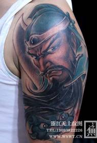 Guan Yu - tattoo ya mkono wa juu