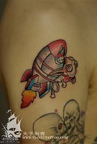 手臂顏色個性火箭頭紋身圖案