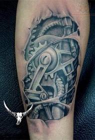 Schéinen 3d mechanesche Tattoo