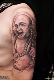 Modello di tatuaggio viso braccio sorriso