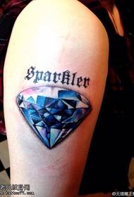 Modello di tatuaggio personalizzato con lettere a diamante color braccio