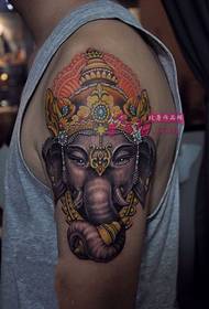 Taiske oaljefant godarm tatoeëringsfoto