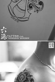 Arm point thorn square vanity tattoo pattern