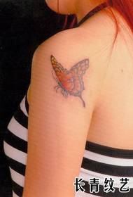Modello di tatuaggio farfalla braccio di bellezza - Mappa dello spettacolo del tatuaggio Xiangyang consigliata