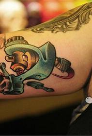 Arm color tattoo machine tattoo pattern