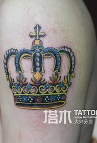 Arm crown tattoo pattern