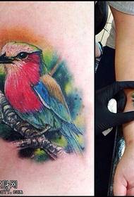 Kar színű papagáj tetoválás minta
