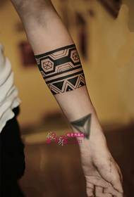 Creative Maya Totem Arm Tattoo снимка