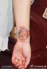 Wrist color clownfish tattoo tattoo