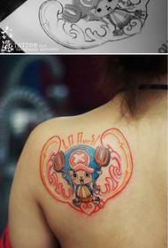 Egyrészes szuper aranyos kis Choba tetoválás minta