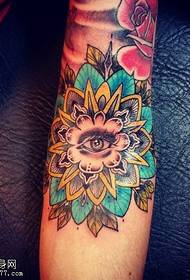 Immagine del tatuaggio con occhio alla vaniglia color braccio