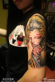 Motif de tatouage geisha de la personnalité du bras