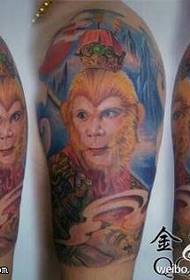 Ben, orange, gul og guder, Monkey King, tatoveringsmønster