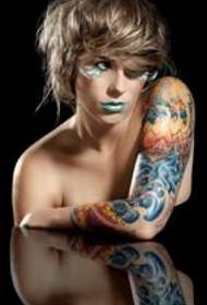 Europæiske og amerikanske skønhed sexet personlighed arm tatovering billede