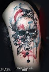 Modello del tatuaggio dell'inchiostro della spruzzata di colore del braccio grande