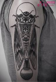 Tatoo mbadala la tattoo nyeusi na nyeupe wadudu