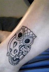 Roztomilý roztomilý sova tetování