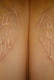 Braccio bianco invisibile ali tatuaggio modello