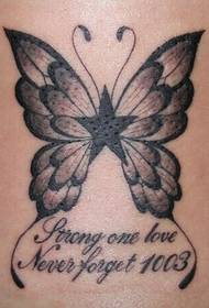 Fantje metuljčkov petstokraki zvezdasti tatoo cenitev vzorca
