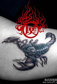 Fantastico tatuaggio classico con pinzette all'interno del braccio