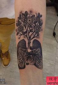 Tattoo Sharing - luovat käsivarren sydänpuun tatuoinnit