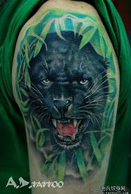 Modello di tatuaggio pantera nera classico braccio uomo cool