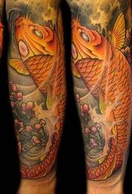Modello di tatuaggio di calamari di colore del braccio