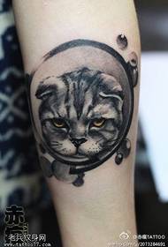 Modello di tatuaggio gatto braccio