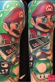 Arm color Mario tattoo work