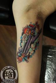 Padrão de tatuagem de avião de braço