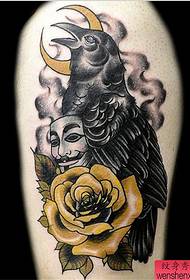 Umsebenzi we-Arm rose bird tattoo