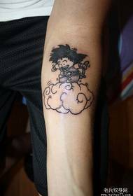 Рука милый мультфильм дракон мяч солнце Wukong татуировки