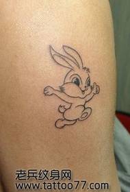 Cute tattoo pattern - arm cartoon rabbit tattoo pattern