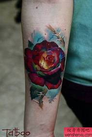 紋身秀，推荐一隻手臂色玫瑰紋身