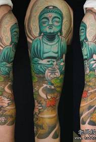 Tetoválásbemutató, javasoljuk a karszínű Buddha tetoválásmunkát