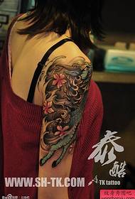 woman arm blue unicorn 2 tattoo pattern