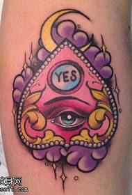 Arm color love eyes tattoo pattern