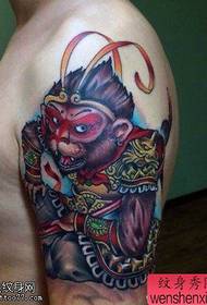 Show de tatuagem, recomendar uma cor grande braço Sun Wukong tatuagem funciona