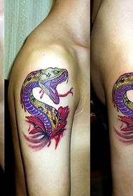 Dongguan Tattoo Show Picture Prince Dragon Tattoo Works: Arm Snake Tattoo