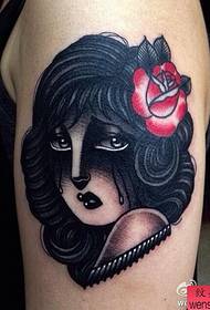 Bara de spectacole pentru tatuaje a recomandat un model de tatuaj pentru fete cu personalitate de braț
