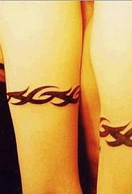 Arm par totem armband tatuering mönster