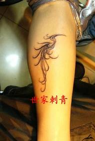 上海世家刺青纹身秀图吧作品:手臂凤凰纹身