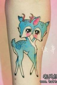 Modello di tatuaggio cervo carino braccio preferito della ragazza