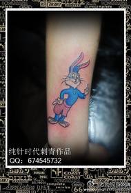Modèle de tatouage starling bras lapin dessin animé