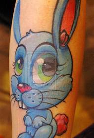 Lengan trend corak tatu kelinci comel