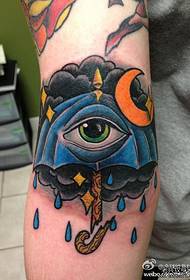 Arm European style eye tattoo pattern