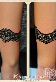 Girl's arm beautiful classic lace tattoo pattern