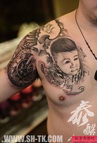 рука сина дочка крила половину half 1 візерунок татуювання