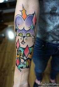 Arm cute bunny tattoo pattern