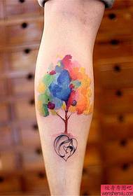 Fans di tinta di bracciu Tatuaggi Colourful